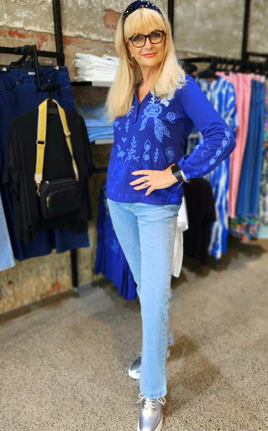 Laura Henley Top - Navy