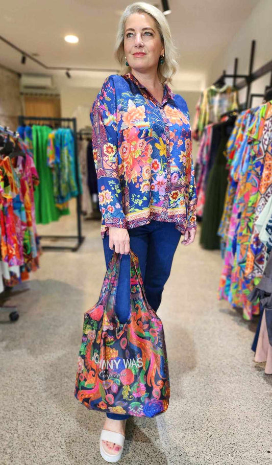 Johnny Was Shopper Tote - Peacock